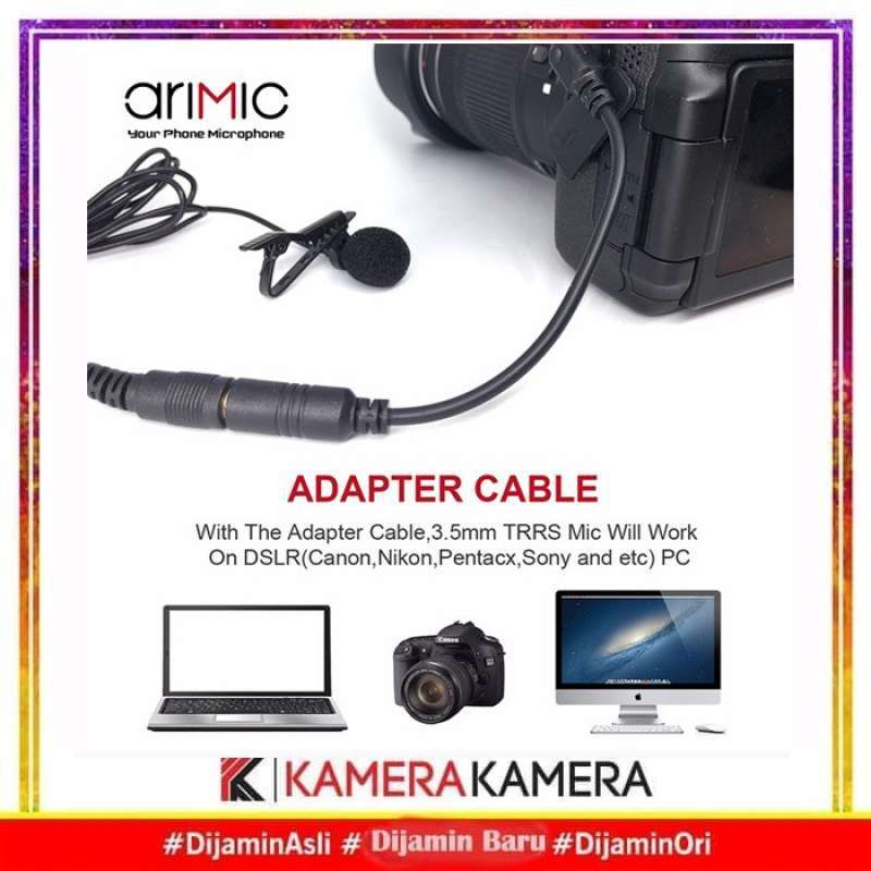 Jual Ulanzi Arimic Single Mic 1.5m Clip On Lav Mic for Smartphone ...