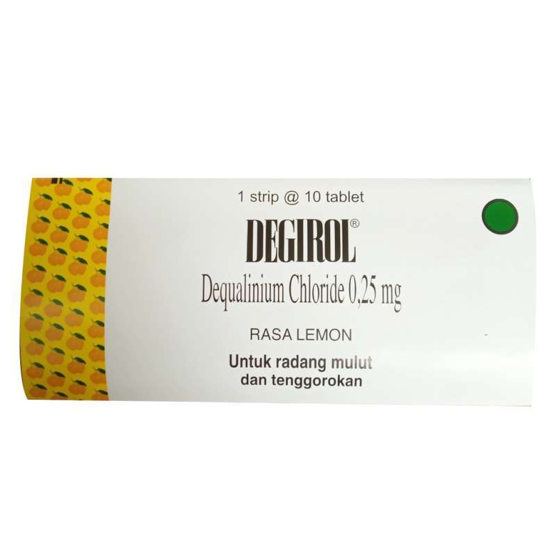 Jual Degirol Hisap Rasa Lemon 1 Strip @ 10 Tablet Untuk Radang Mulut ...