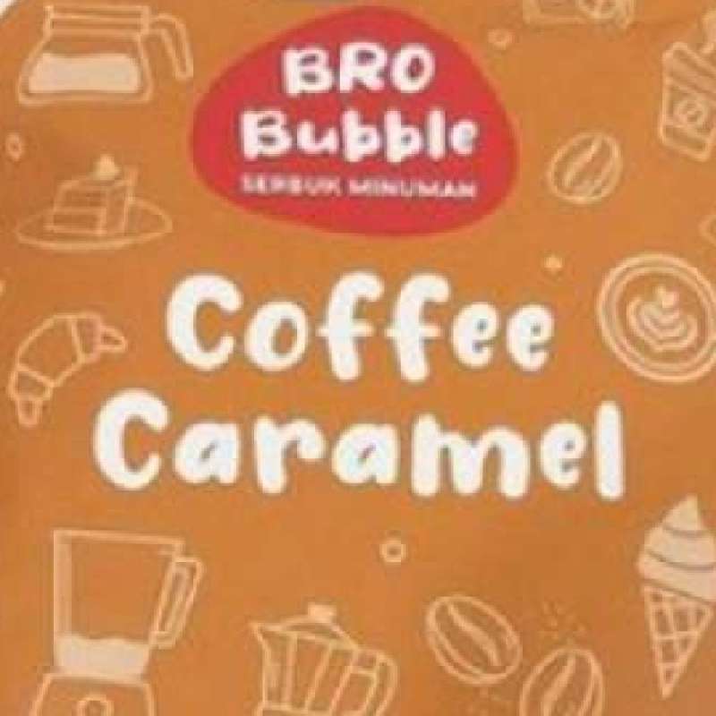 Promo Bro Bubble Serbuk Minuman Halal Rasa Coffee Caramel / Karamel