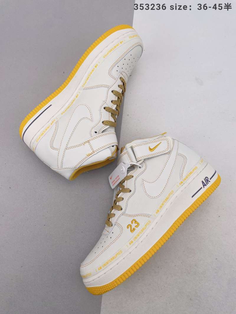 purple and gold air force ones