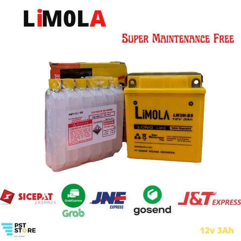 Jual Aki / Accu Motor Limola Lm3m-bs / Gm3-3b (nsr 150, New Rx King) Di