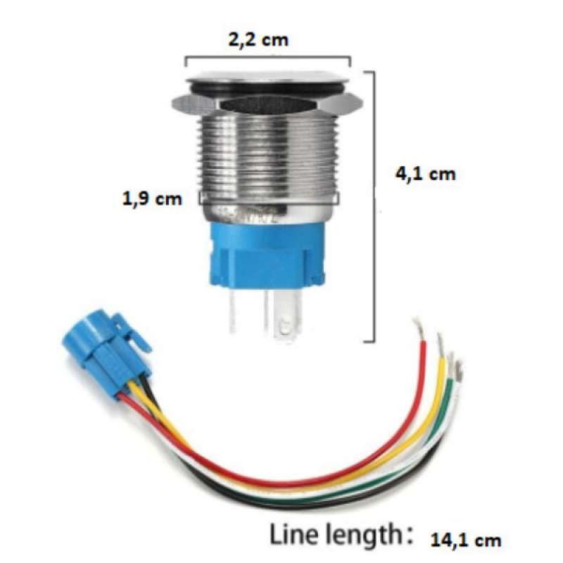 Jual Switch On Off Motor Mobil Tombol On Off Push Button On Off Led 12 ...