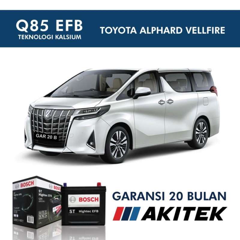 Jual Aki Alphard Vellfire Q85 MF Bosch Aki Kering 95D23L (Gosend & Grab