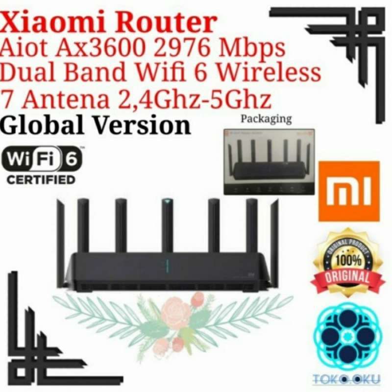 Jual ORIGINAL MI Alot Router Ax3600 Wifi 6 Wireless AIot Ax3600 Support ...