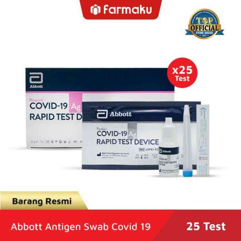 Jual Abbott Antigen Swab Rapid Test Device Isi 25 di Seller Farmaku