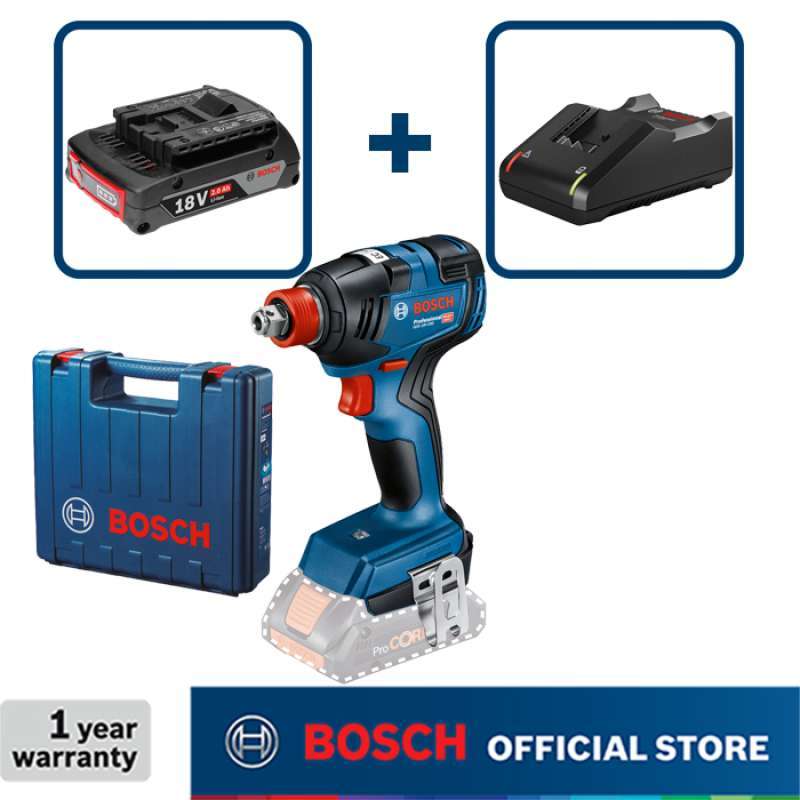 Promo Bosch Brushless Impact Driver & Wrench GDX 18V200 Fullset (2.0