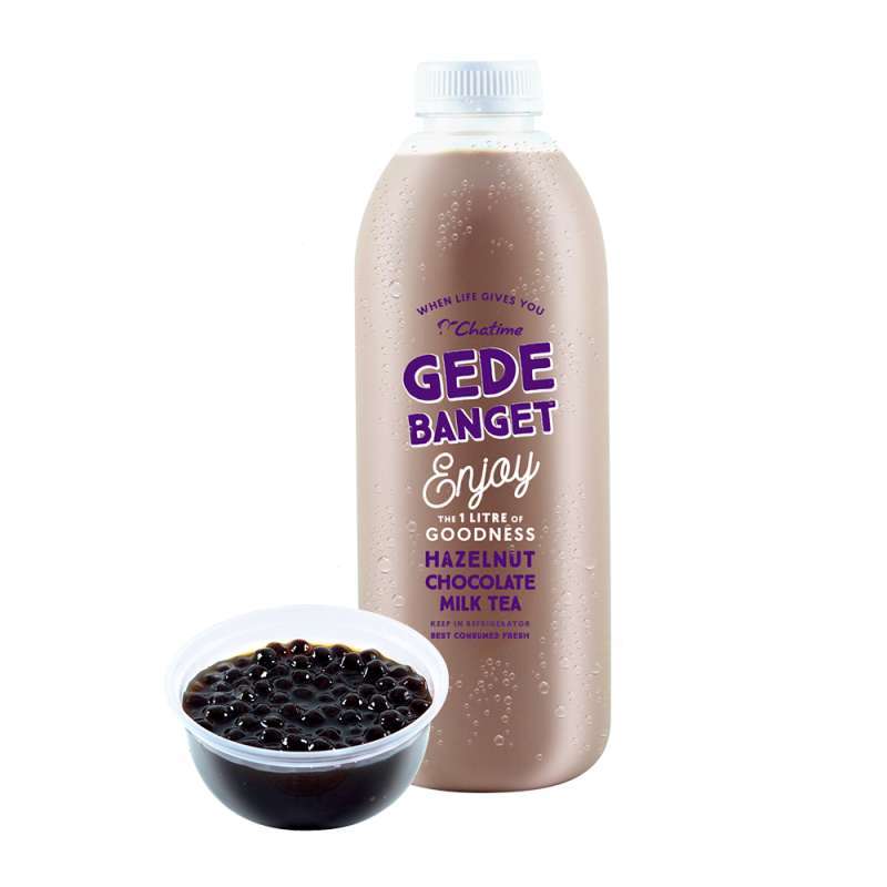Jual CHATIME HAZELNUT CHOCOLATE MILK TEA GEDE BANGET + PEARL di Seller Chatime Indonesia