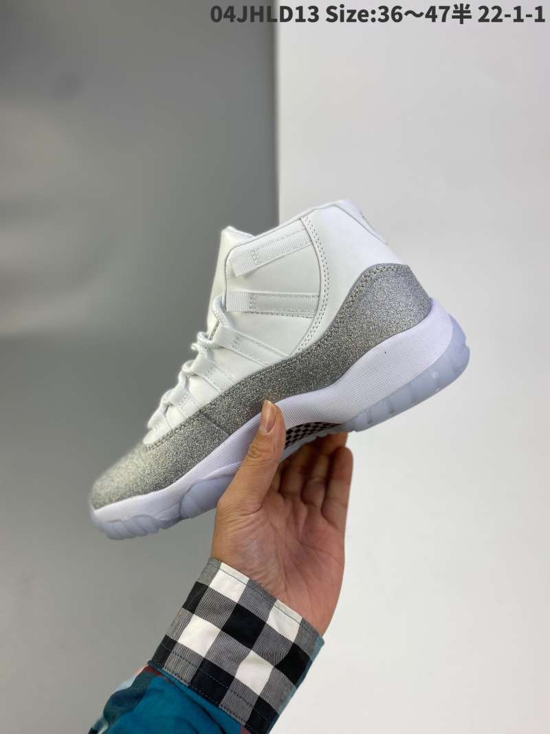 aj11 metallic silver