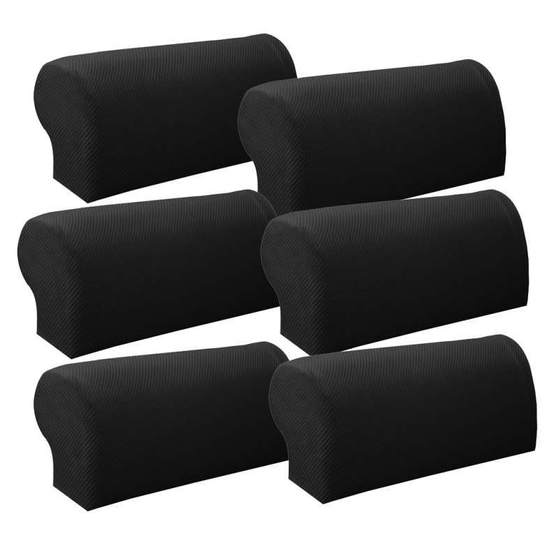 Jual 3 Pair Black Sofa Arm Protectors Armrest Covers Stretch To Fit