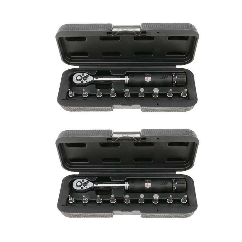 Jual 2x Bicycle Bike Torque Wrench 1/4'' Drive Hex Socket Bit Set