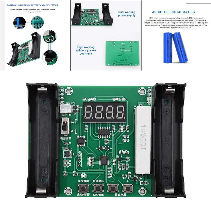 Jual Battery Capacity Tester For 18650 Lithium Discharge Test Discharge ...