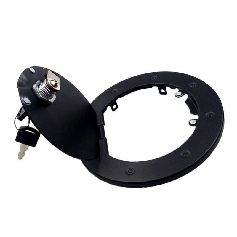 Jual Locking Fuel Tank Door Gas Cap Cover, Black Powder Coated Steel