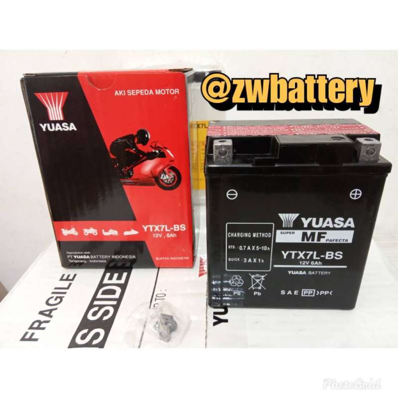 Promo Aki Motor D-Tracker 150, XMAX, Vespa Liberty YTX7L-BS YUASA ORI