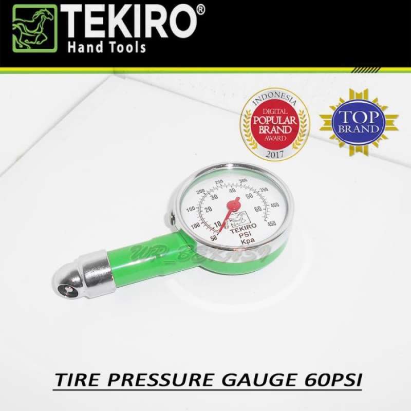 Jual Tekiro Tire Pressure Gauge Bulat 60 PSI Alat Ukur Angin Ban