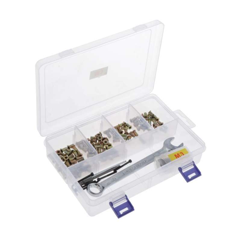 Jual Hand Riveter Gun Nutsert Tool Kit 100pcs M3 Nuts Rivnut, Hex