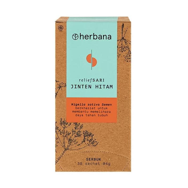 Jual Herbana Relief Sari Powder Jinten Hitam Minuman Kesehatan [4 g/ 30