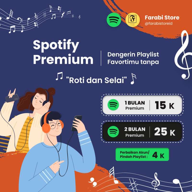 Jual SPOTIFY PREMIUM RESMI & LEGAL REGION INDONESIA FULL GARANSI