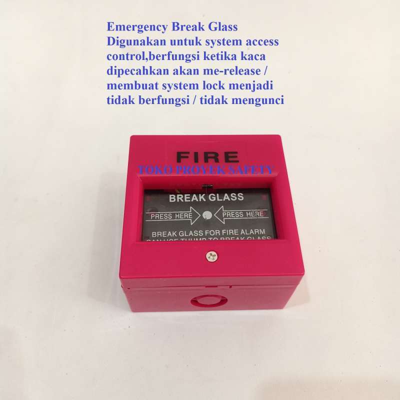 Jual Break Glass Fire Alarm / Breakglass Fire Alarm Merah di Seller