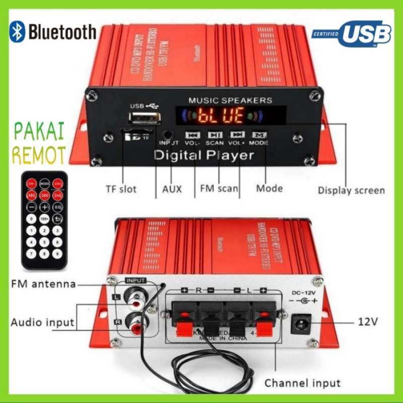 Promo Ampli Treble Bass Booster 12v Mini Hifi Stereo Amplifier Lvpin-lp-838 Diskon 23% Di Seller