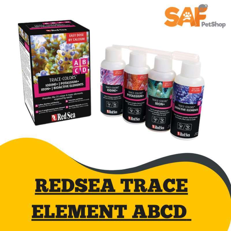 Jual RED SEA TRACE ELEMENT ABCD PEWARNA CORAL AQUARIUM AIR LAUT di