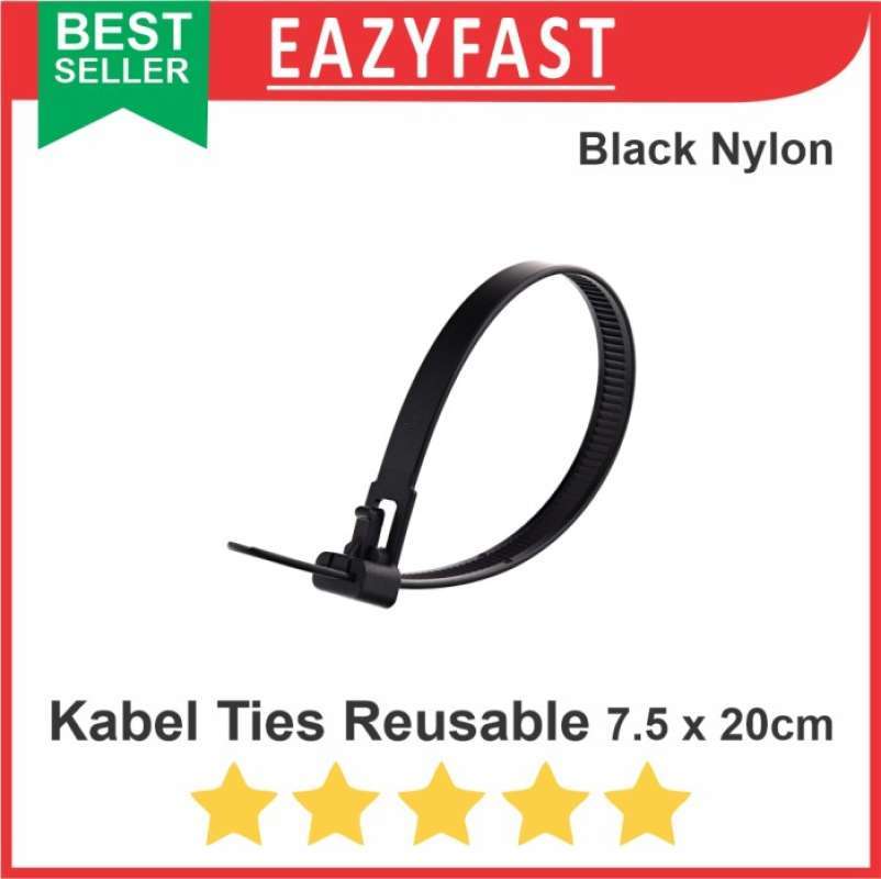 Jual Cable Ties Pakai Ulang Reusable Kabel Tis Tali Nylon Ikat Kunci
