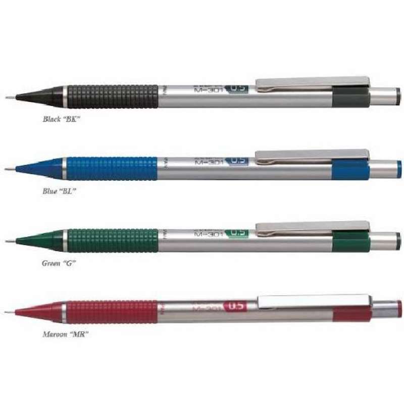 Jual Zebra M301 Stainless Steel Mechanical Pencil Pensil Mekanik Bodi
