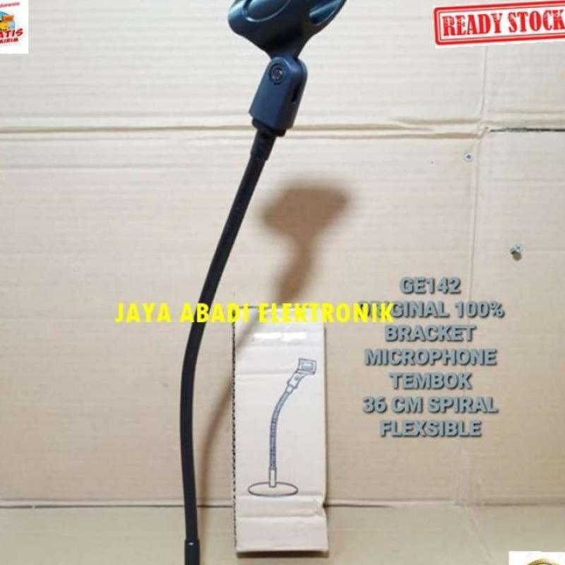 Jual STAND MIC TEMBOK BESI 40 CM KAKI BULAT BRACKET HOLDER MIKROPON STANDING TEMPAT GANTUNG