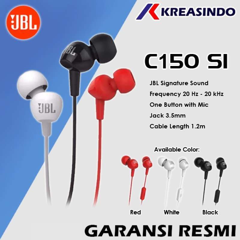 Jual Jbl C150si / C150 Inear Earphone Headphones Garansi Resmi Ims