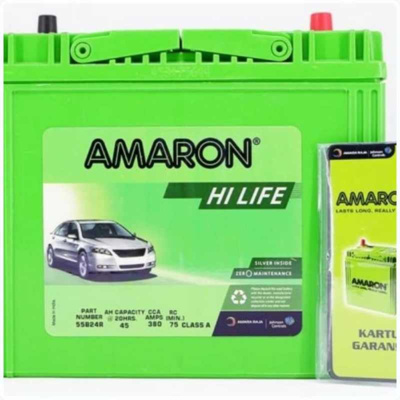 Jual Aki Mobil Daihatsu Xenia Ns60 55B24R Amaron Hi Life 12V 45Ah Aki