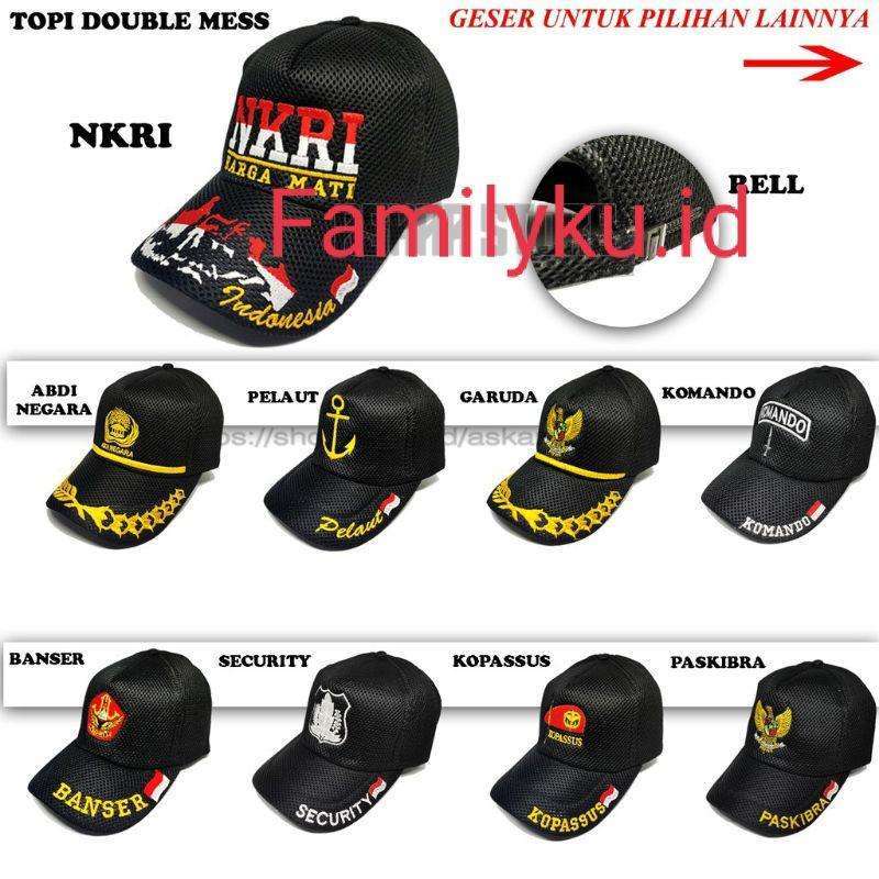 Jual Topi Double Mess Nkri / Topi Double Mess Padi Kapas / Topi Double ...