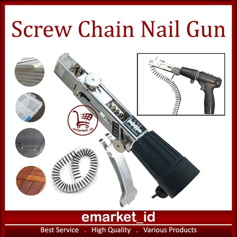 Jual Screw Chain Nail Gun / Tembakan Skrup Otomatis / Sekrup Nail Gun