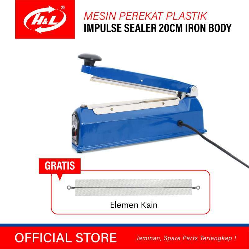 Jual H&L Impulse Sealer Body Besi Mesin Press Plastik [20 cm] di Seller