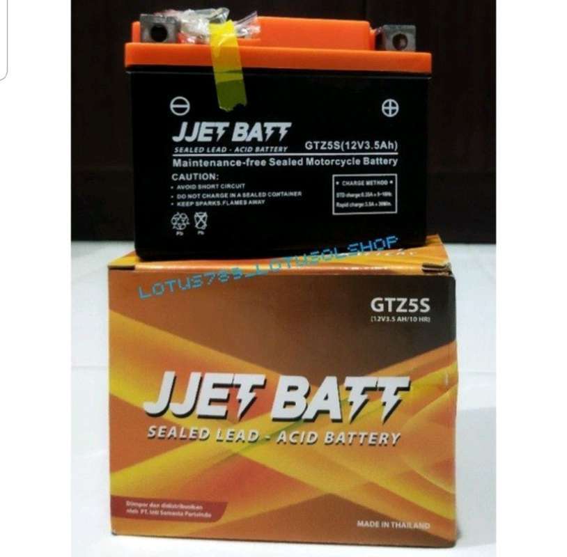 Jual Aki kering jjet gtz5s 12v3.5ah aki motor Honda Beat Pop accu MF