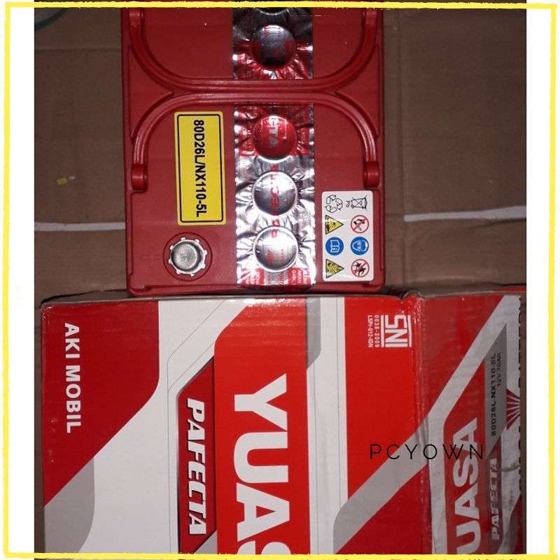 Jual Aki mobil fortuner diesel yuasa premium 80d26l 12V 70AH NX110-5L