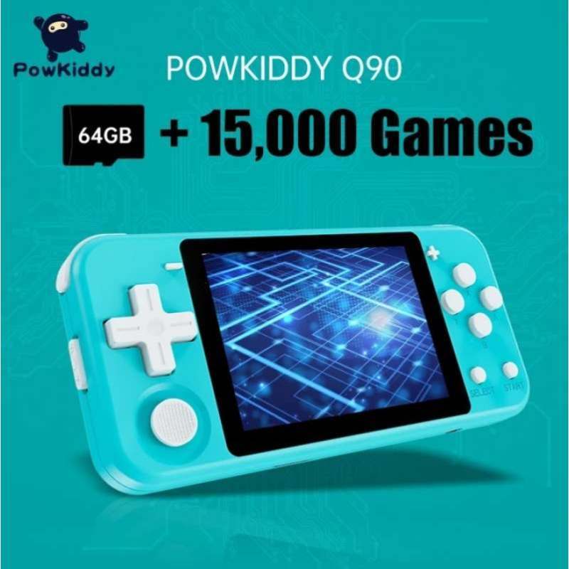 Jual POWKIDDY Q90 Retro Games Handheld Console 64GB Game Nostalgia