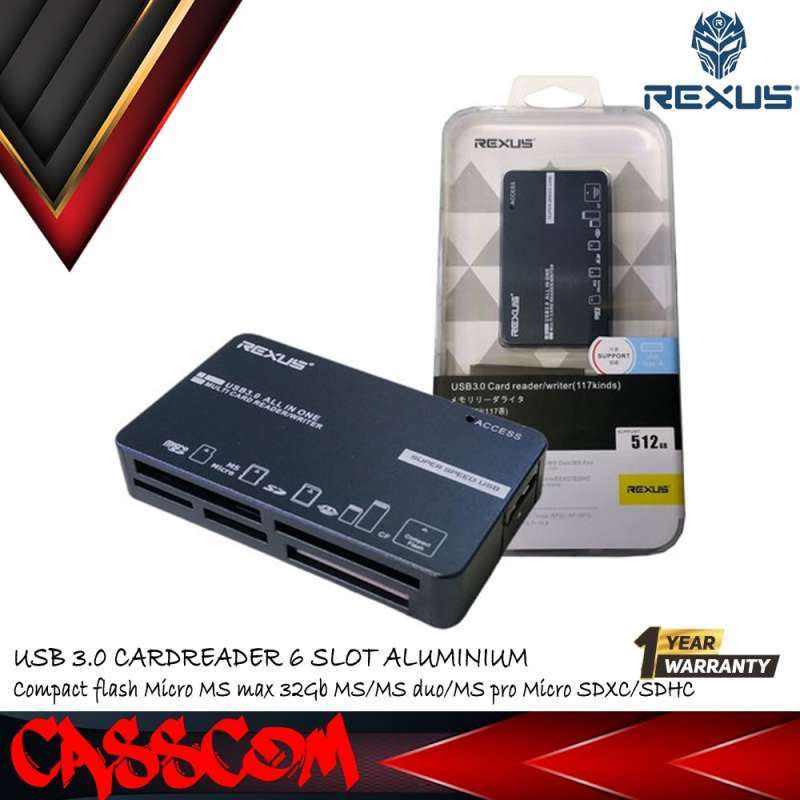 Promo REXUS USB 3.0 Card Reader All in 1 Multi Card Reader - RXC-308 ...