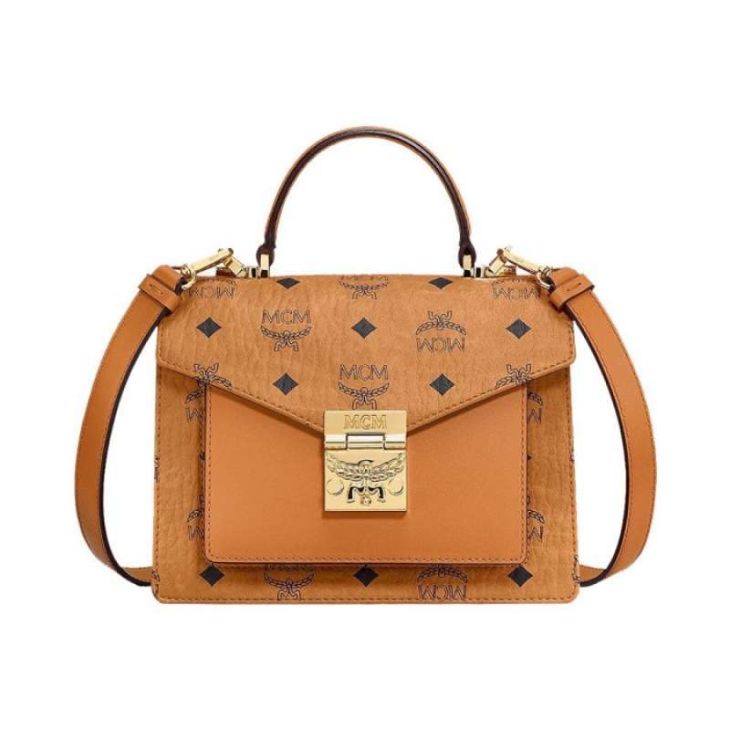 Jual MCM Patricia Visetos Top Handle Small Cognac di Seller voila.id