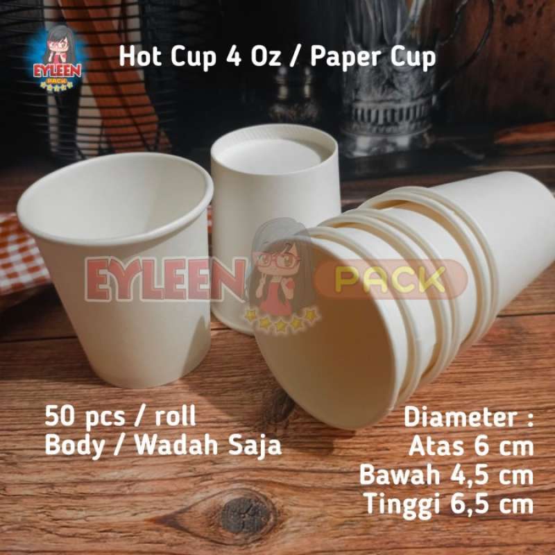 Promo Paper Hot Cup 4 oz ( 120 ml ) Isi 50 pcs Gelas Kertas / Paper Cup ...