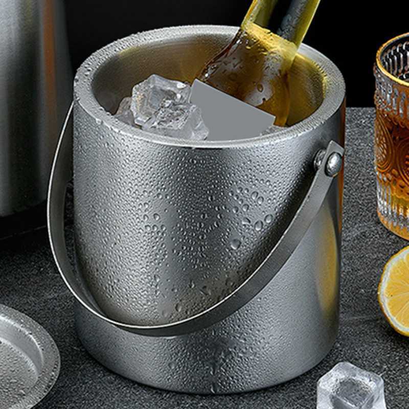 Promo Portable Ice Bucket with Lid Drink Tub Comfortable Carry Handle