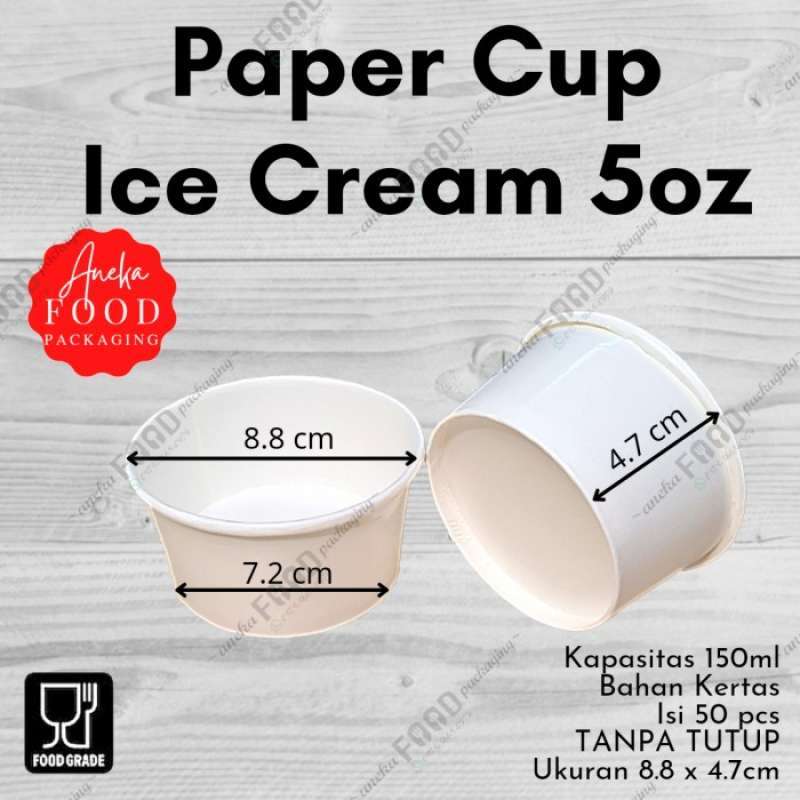 Promo Paper cup ice cream/gelas ice cream 5oz - Multicolor Diskon 37% ...