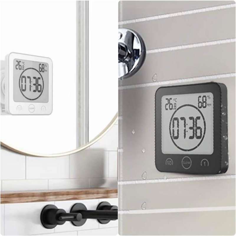 Jual Emate Waterproof Shower Clock Thermometer Hygrometer Alarm Sauna