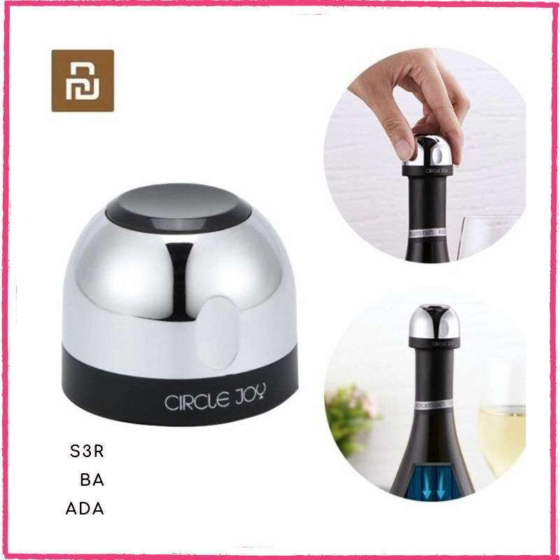 Jual Mijia Circle Joy Wine Vacuum Stopper Tutup Botol Wine Stainless di