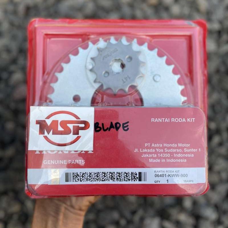 Jual GEAR SET RANTAI HONDA NEW BLADE NEW REVO FIT ORIGINAL AHM di