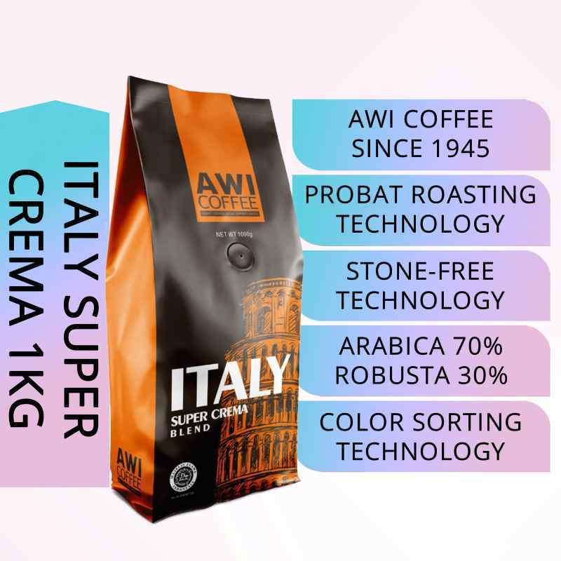 Jual Awi Coffee Italy Super Crema 1 Kg Biji Roasted Coffee Bean