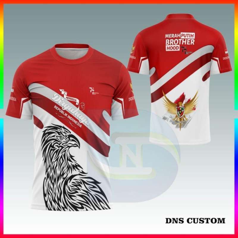 Jual Jersey Kaos Pria Lengan Pendek 17 Agustus 2022 HUT RI Ke 77Th XL