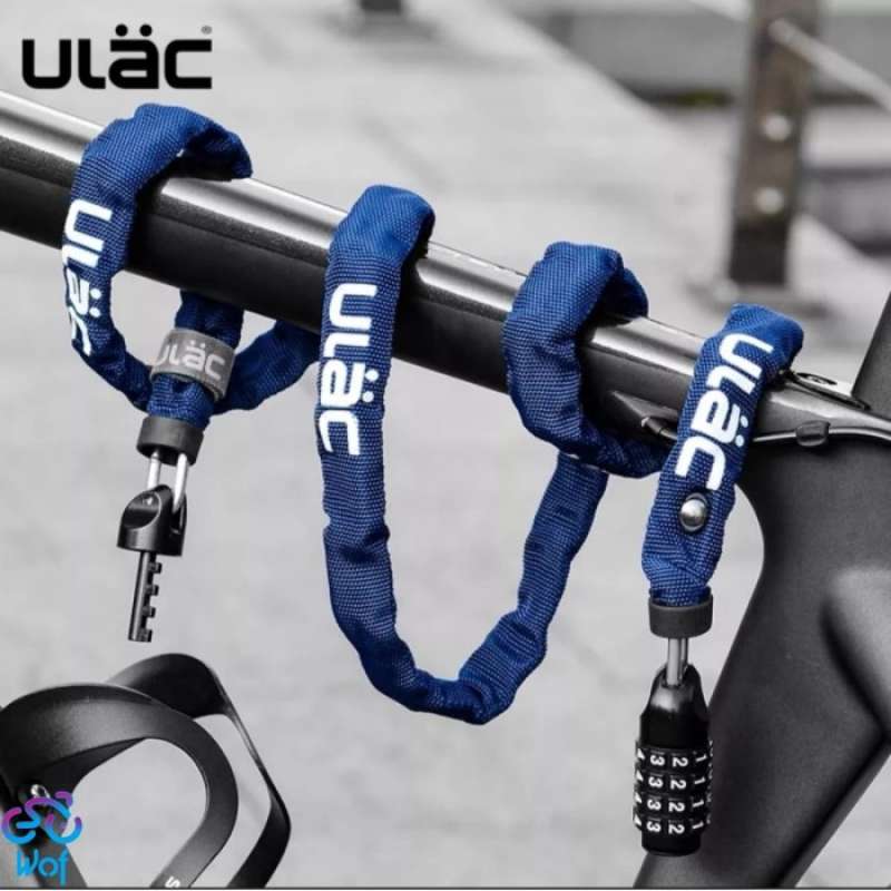 Promo ULAC A800C 120cm Bicycle Lock Chain Password Gembok Sepeda Road