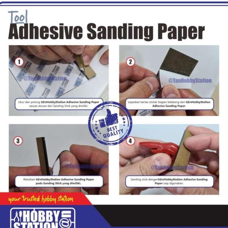 Jual Adhesive Sanding Paper Amplas SandPaper Gundam Model Kit 1200