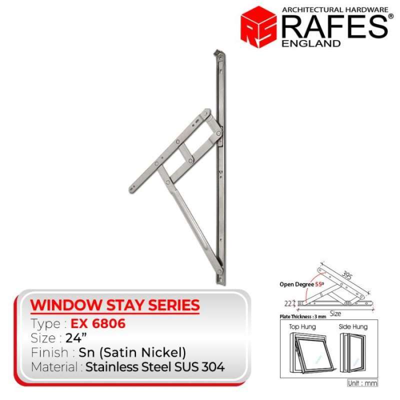 Jual ENGSEL CASEMENT RAFES STAINLESS STEEL EX 6806 di Seller RAFES
