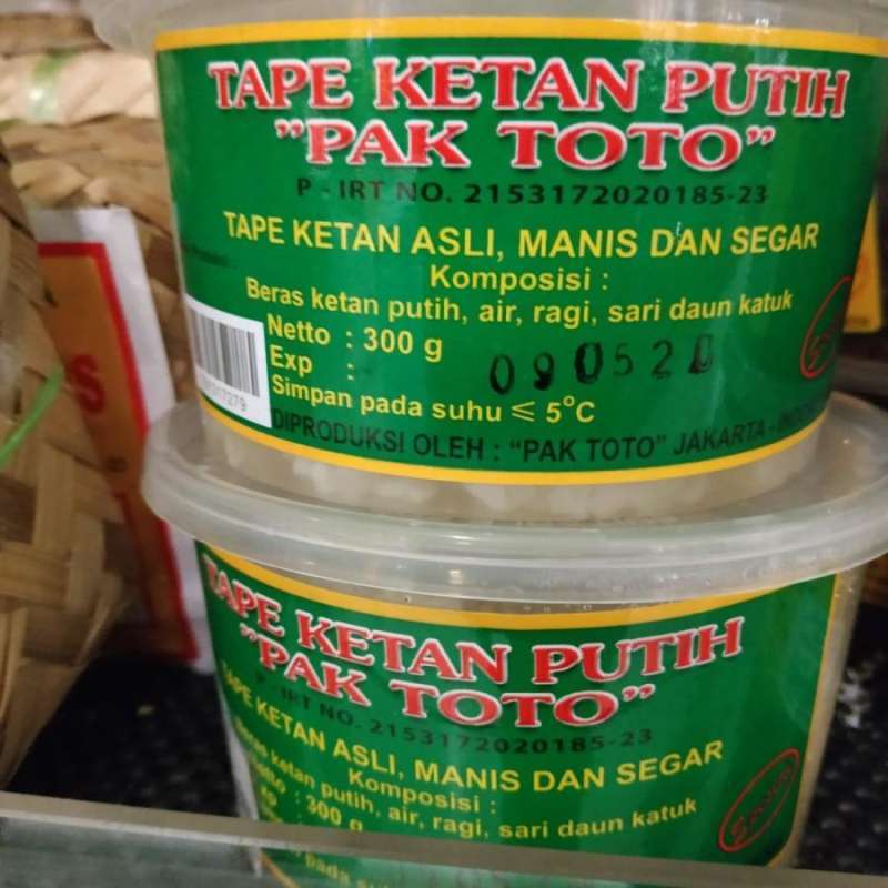 Jual Tape Ketan Putih Pak Toto 300 Gram. Di Seller Meruya Utara (ilir), Kota