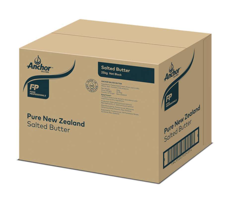 Jual Anchor Salted Butter Block 25 Kg di Seller Haz Fruits
